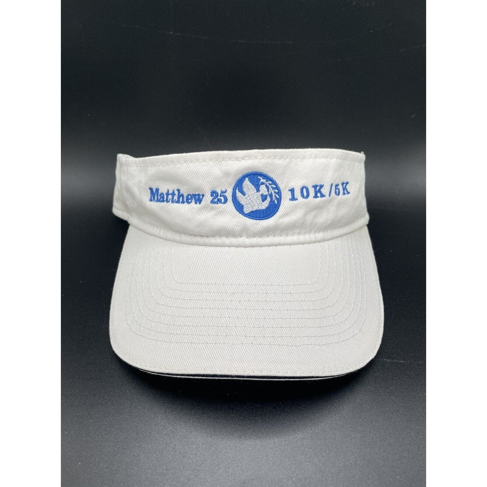 Hunger 5K Race Visor Cap Matthew 25 Verse Toppers Evolution